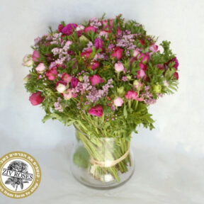 זר פרחי שדה טיפות הטל